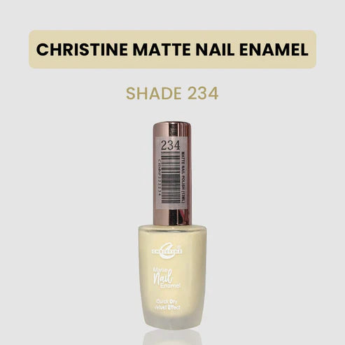 “Christine Matte Nail Enamel – All Shades Available – Long Lasting Nail Polish | SAJewelryPK”