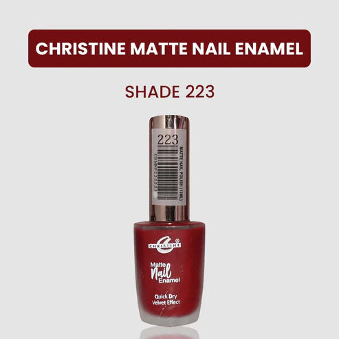 “Christine Matte Nail Enamel – All Shades Available – Long Lasting Nail Polish | SAJewelryPK”