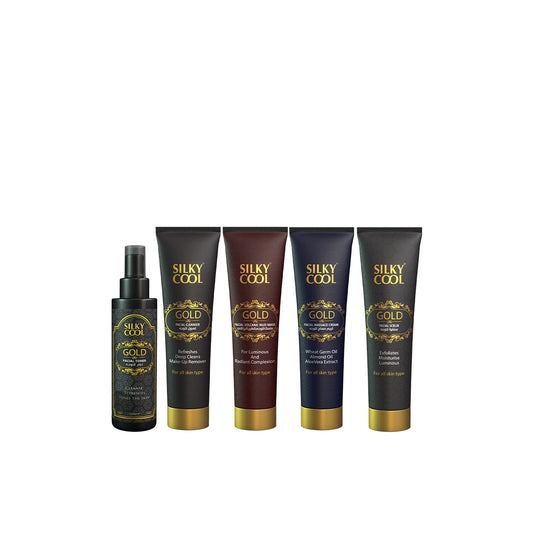 silky cool gold facial small 5 products