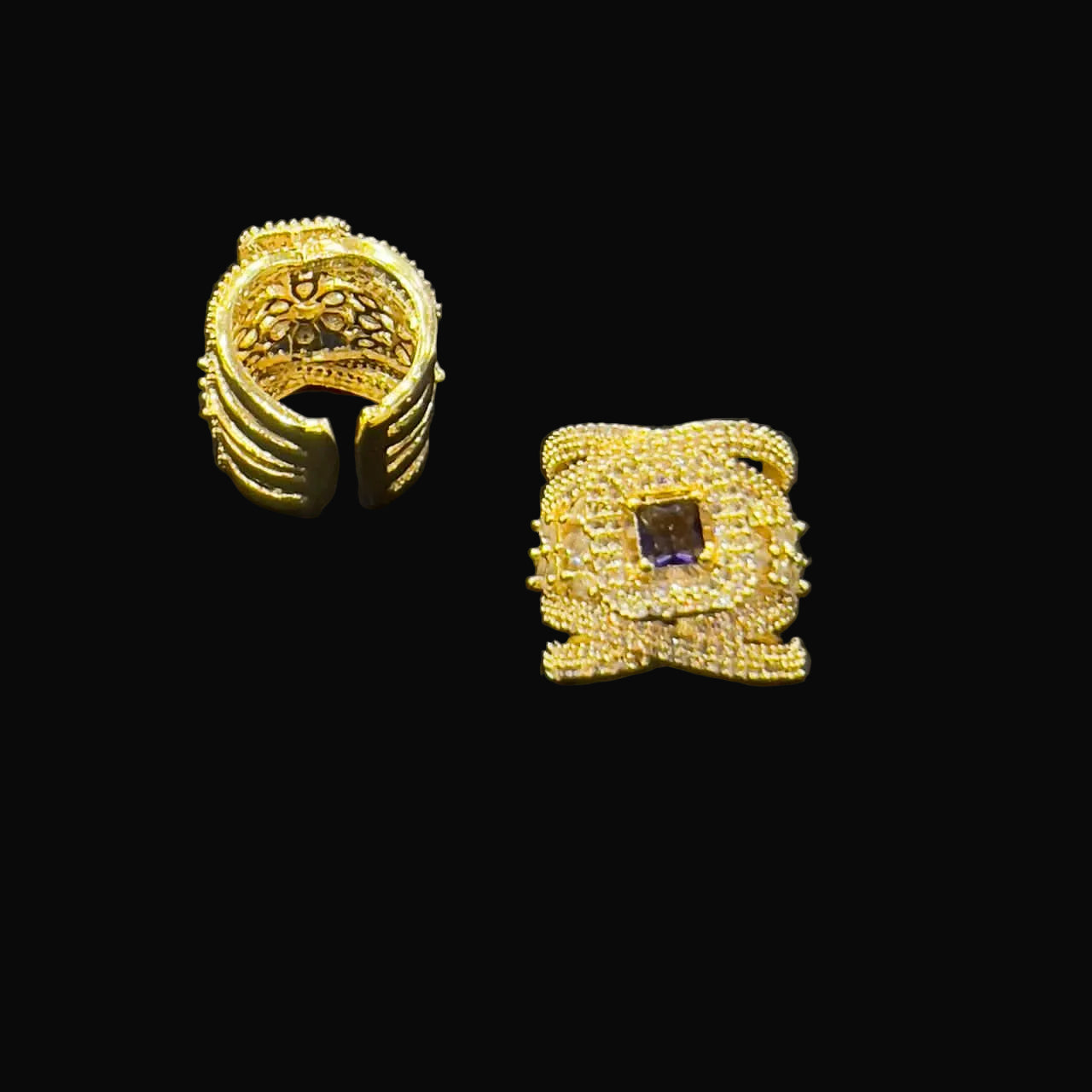 Luxurious 1 Carat Solitaire Zircon  openable Ring - Brilliant & High Quality SA jewelry pk