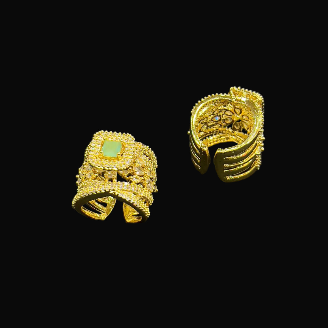 Luxurious 1 Carat Solitaire Zircon  openable Ring - Brilliant & High Quality SA jewelry pk