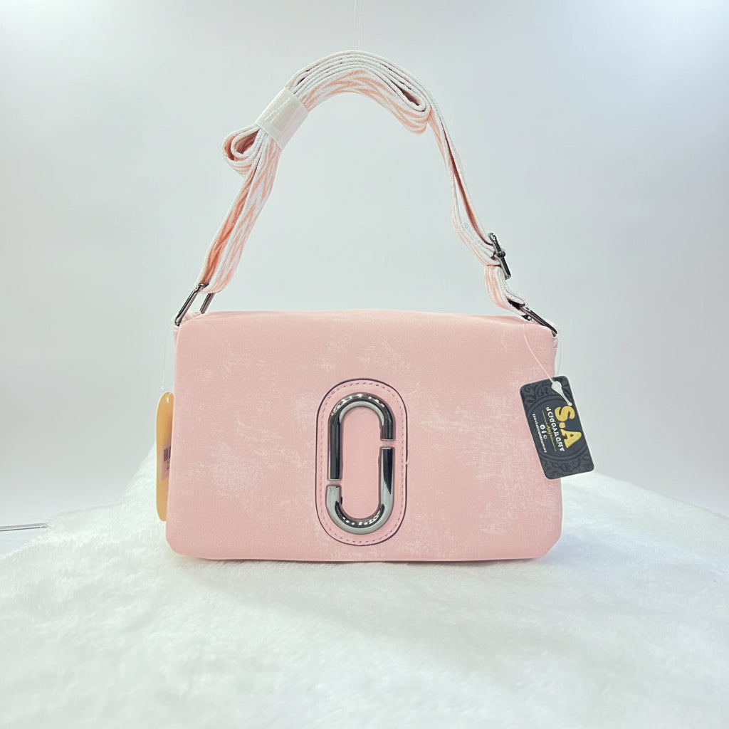 Imported Luxury Velvet Shoulder Bag  Modern Crossbody with Metallic 'O' Hardware SA jewelry pk