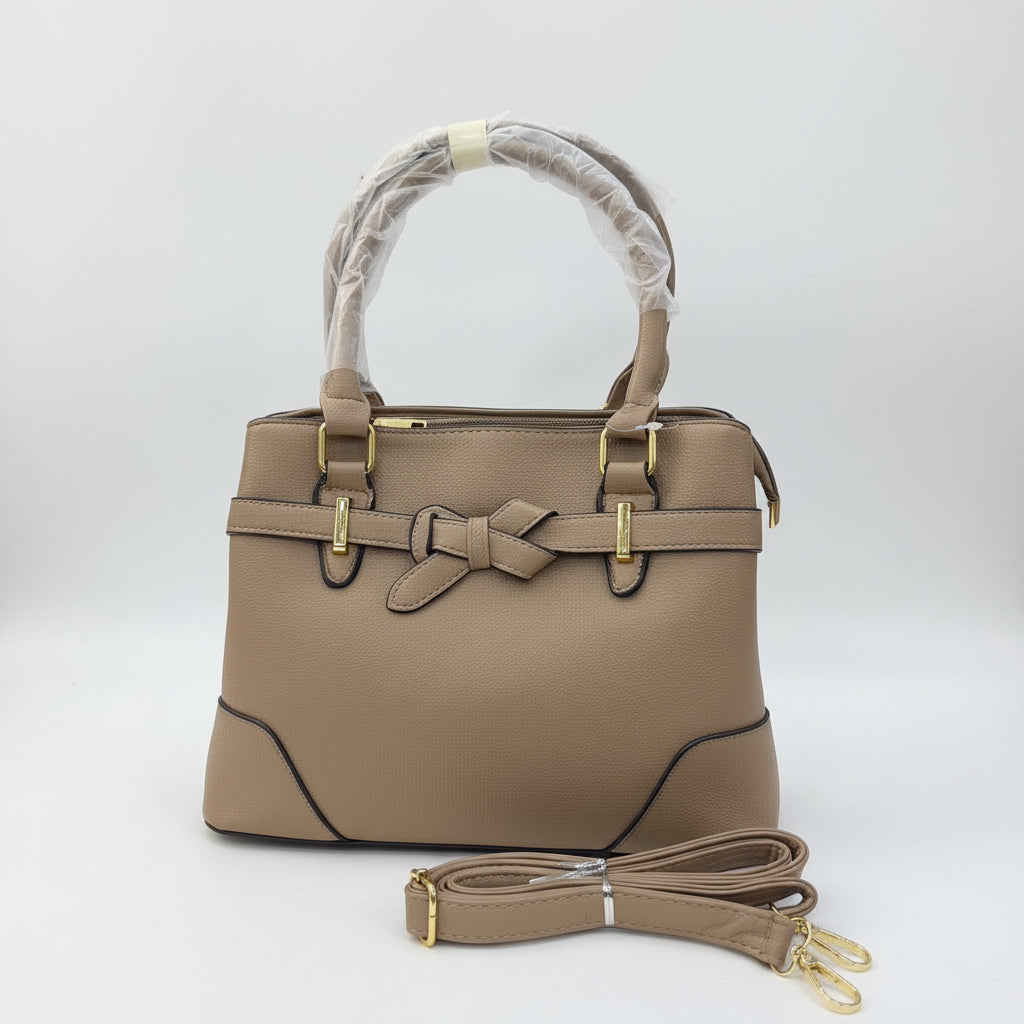 Women's Trendy 2-in-1 Satchel Handbag Set with Crossbody Strap | Imported PU Leather SA jewellery pk