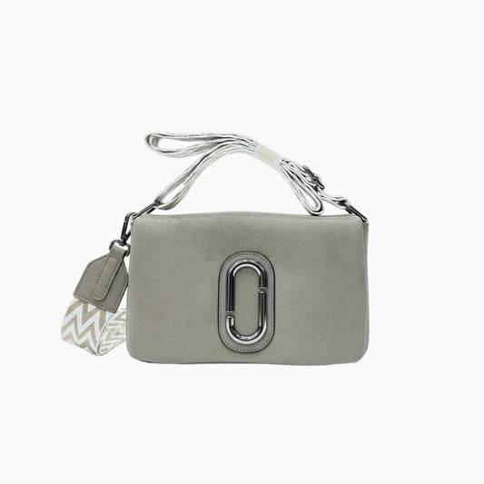 Imported Luxury Velvet Shoulder Bag  Modern Crossbody with Metallic 'O' Hardware SA jewelry pk