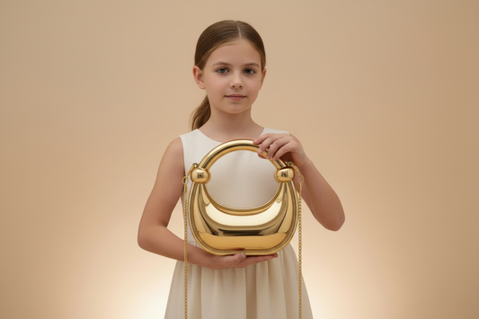 ✨ Kids Luxury Eid Collection: Metallic Crescent Handbag SA jewellery pk✨