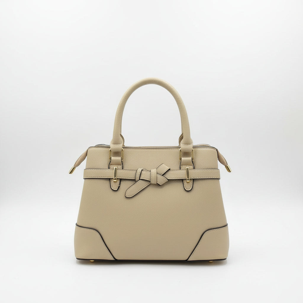 "Luxury Leather Shoulder Handbag for Women - Stylish Crossbody Purse with  leather bow on front"SA jewelry pk