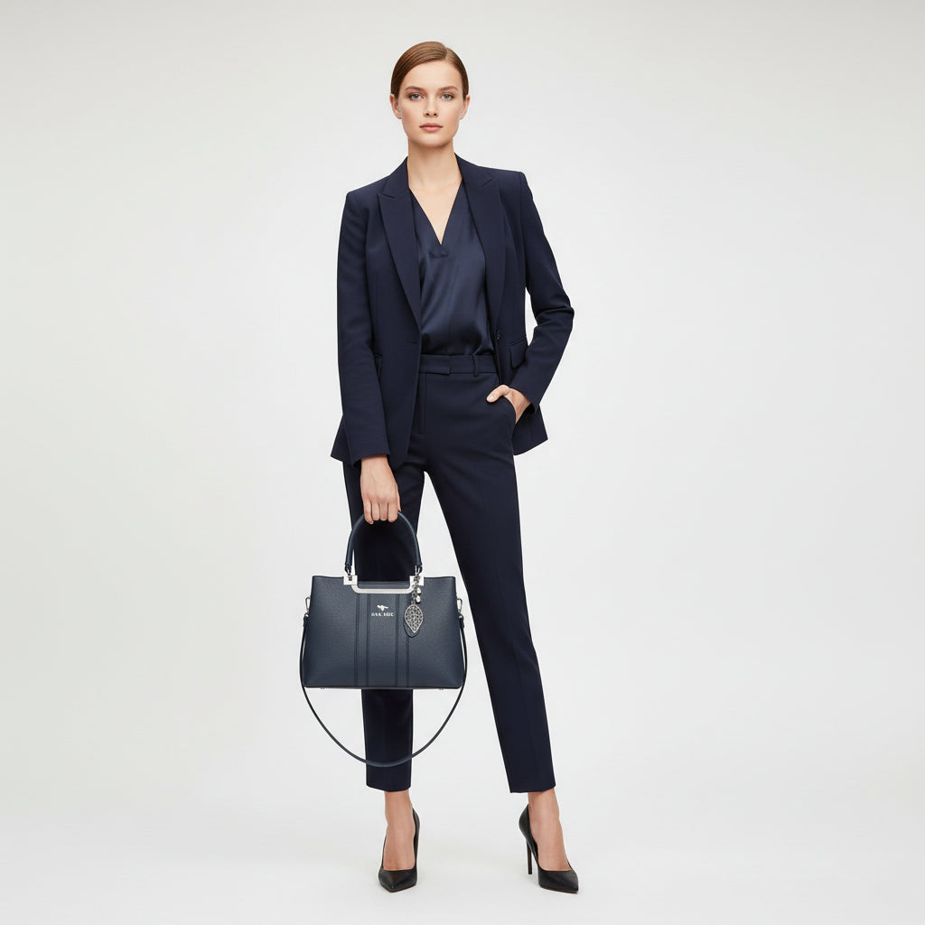 "Luxury Leather Shoulder Handbag for Women - Stylish Crossbody Purse with Circular Relief Ornament"SA jewelry pk