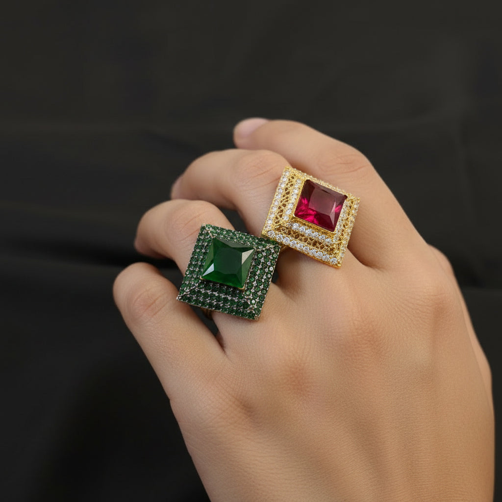 Sparkling Authentic Zircon Anti-Casting Rings - Perfect for Every Occasion SA jewelry pk