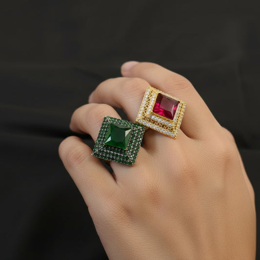 Sparkling Authentic Zircon Anti-Casting Rings - Perfect for Every Occasion SA jewelry pk