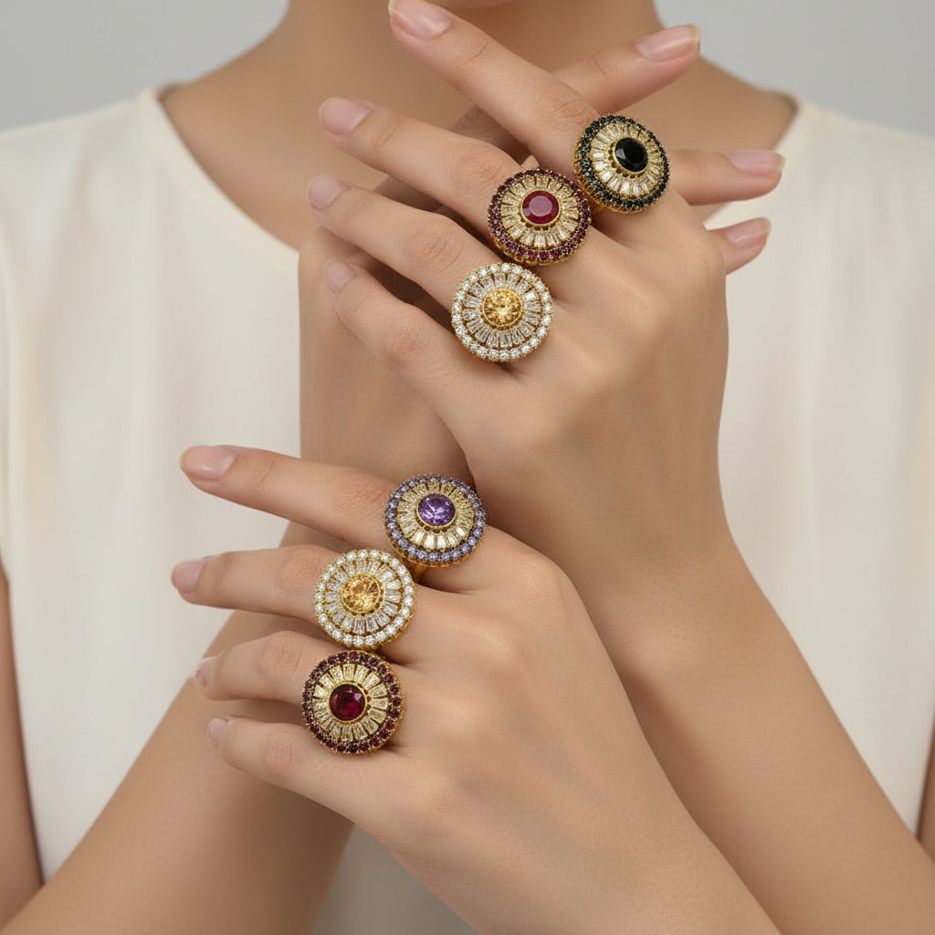 ​Sparkling Authentic Zircon Anti-Casting Rings - Perfect for Every Occasion SA jewelry pk 