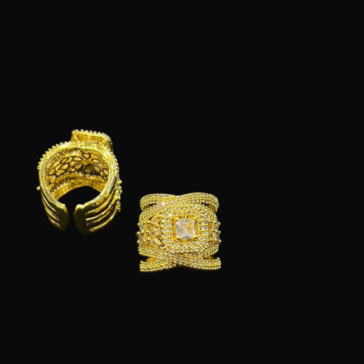 Luxurious 1 Carat Solitaire Zircon  openable Ring - Brilliant & High Quality SA jewelry pk