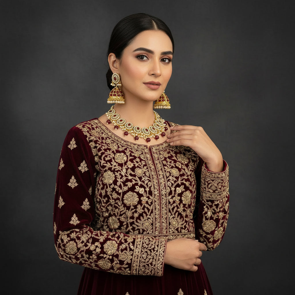 The Spotlight Party Set: Dazzling Necklace & Statement Earrings (Focuses on standing out at an event) SA jewelry pk