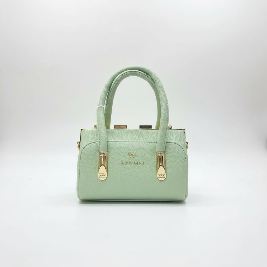 Elegant Leather Handbag with Lock SA jewelry pk