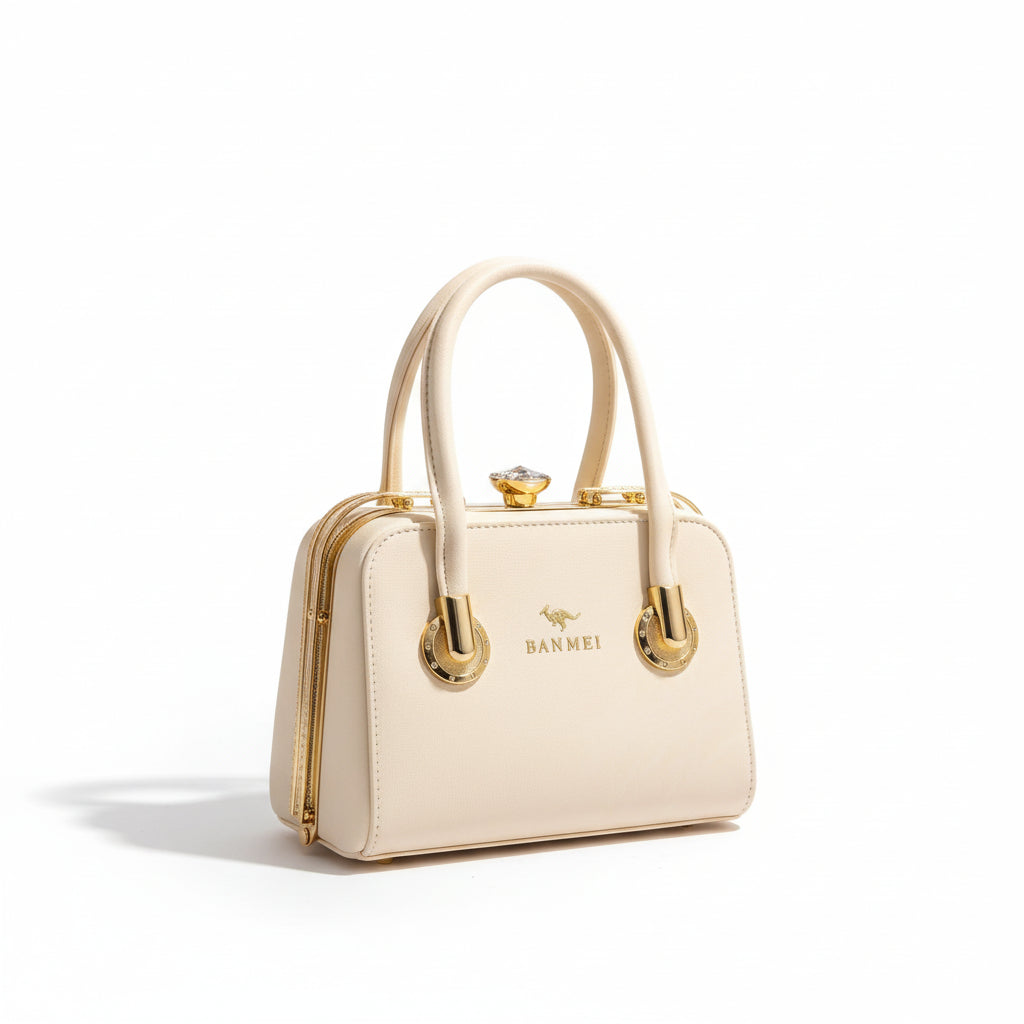 Elegant Textured Shoulder Bag with Leather Handle & Metal Buckle Detailing SA jewellery pk