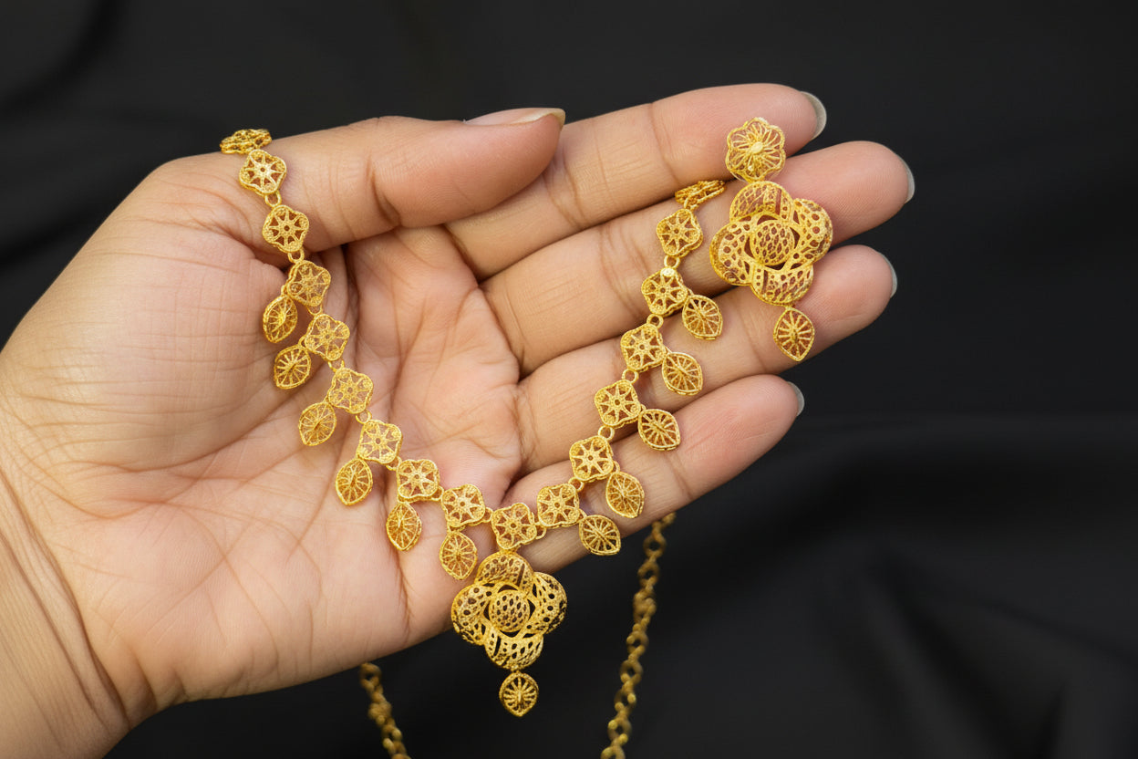 "Latest Gold Plated Bridal & Wedding Jewelry Sets SA jewelry pk"