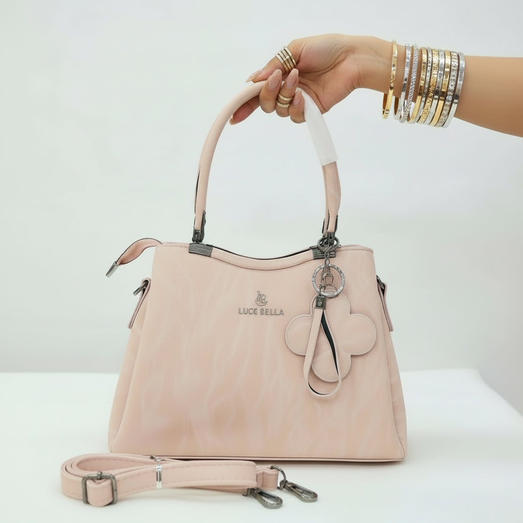 "Luxury Leather Shoulder Handbag for Women - Stylish Crossbody Purse with flower Relief Ornament"SA jewelry pk