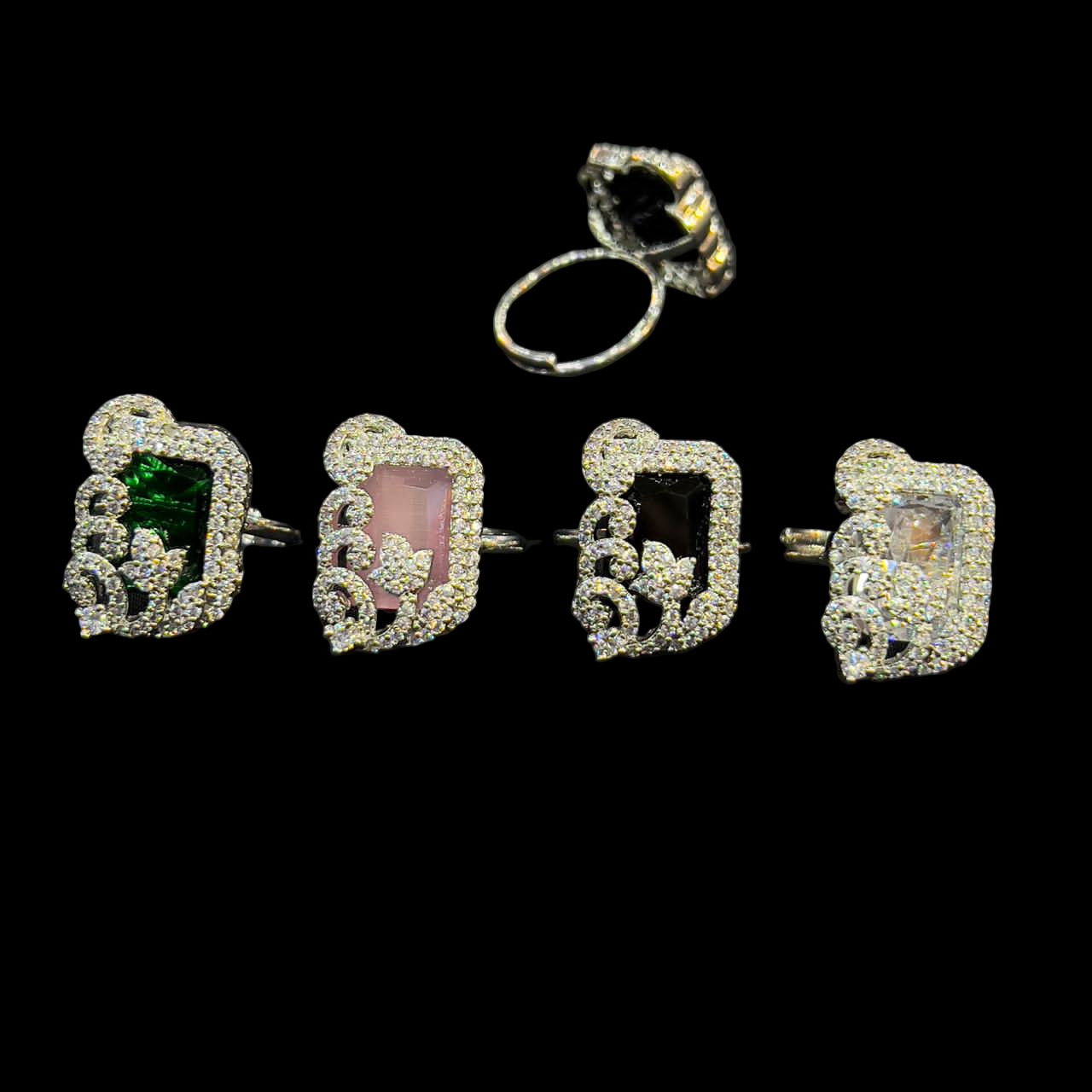 Sparkling Authentic Zircon Anti-Casting open able Rings - Perfect for Every Occasion SA jewelry pk