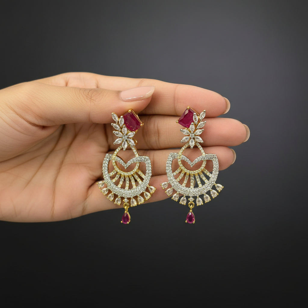 Dazzling 1 Carat Zircon Stud Earrings - Premium Anti-Tarnish & Hypoallergenic SA jewelry pk