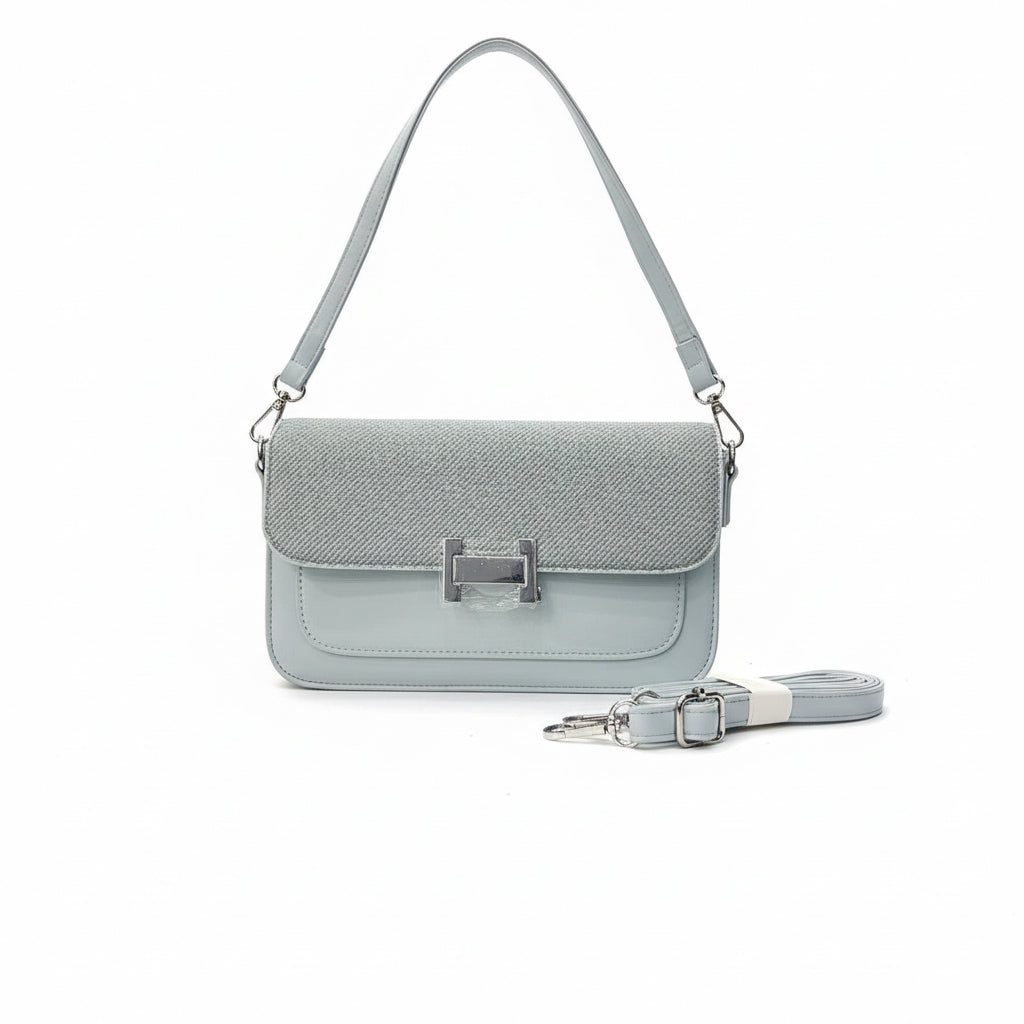 Light Blue Crossbody Bag for Women | Glitter Faux Leather Shoulder Purse with Adjustable Strap SA jewelry pk 