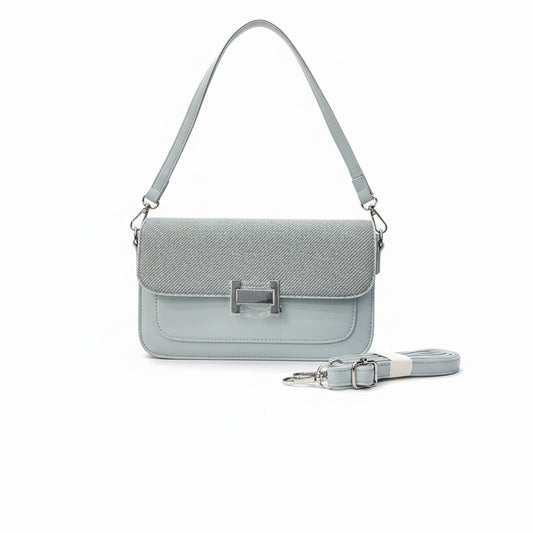 Light Blue Crossbody Bag for Women | Glitter Faux Leather Shoulder Purse with Adjustable Strap SA jewelry pk 