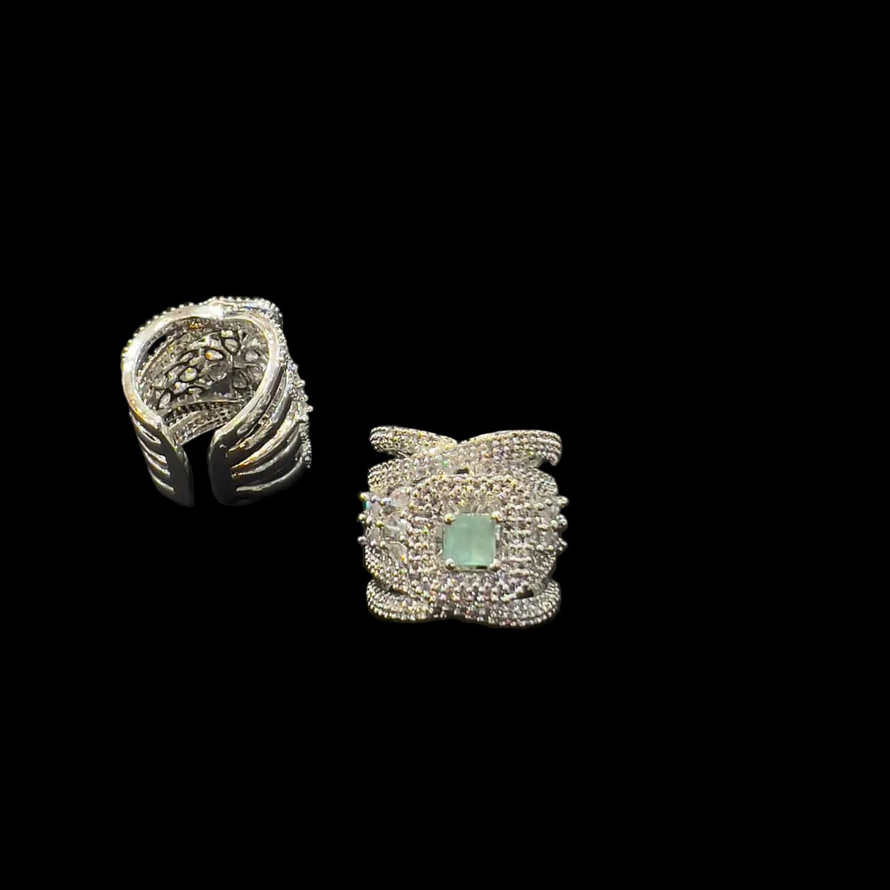 ​Luxurious 1 Carat Solitaire Zircon  openable Ring - Brilliant & High Quality SA jewelry pk 